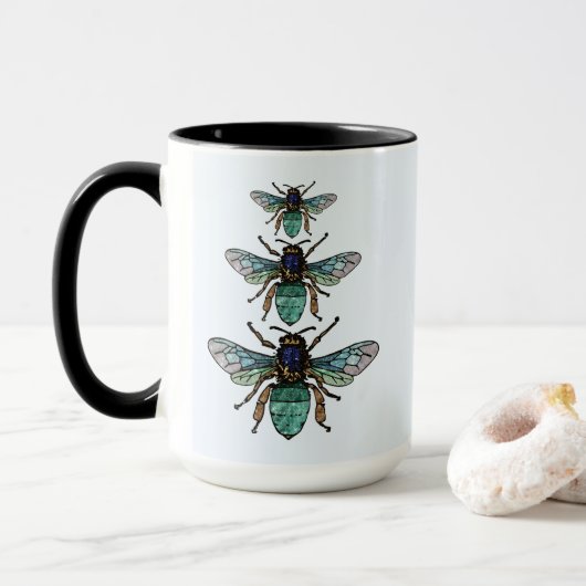 Vlucht van de mok glitterbijen (Met donut)