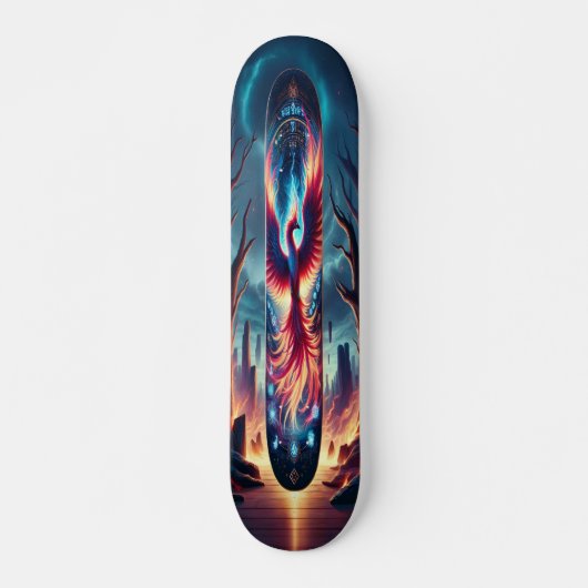 "Vlucht van de Phoenix: betoverde schemering Persoonlijk Skateboard (Voorkant)