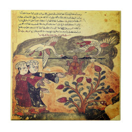 Vlucht van de Schildpad Indiase Renaissance Fabel Tegeltje
