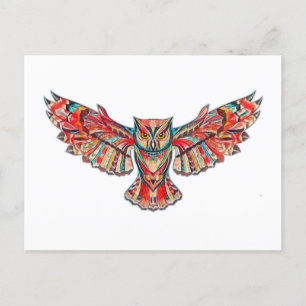 Vlucht van de uil briefkaart