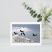Vlucht van de Wilde Gans - gescheurde randen brief Briefkaart (Staand voorkant)