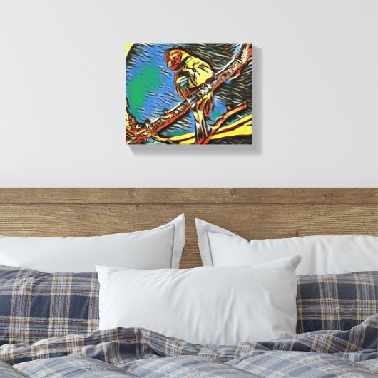 Vlucht van dromen: vogels in beweging canvas afdruk (Insitu (Slaapkamer))