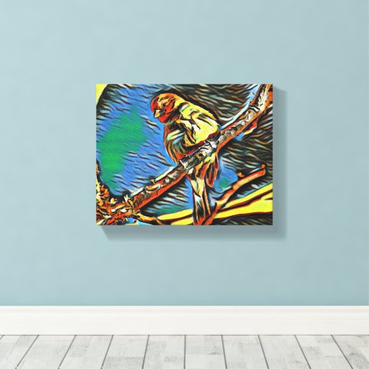 Vlucht van dromen: vogels in beweging canvas afdruk (Insitu (Houten vloer))