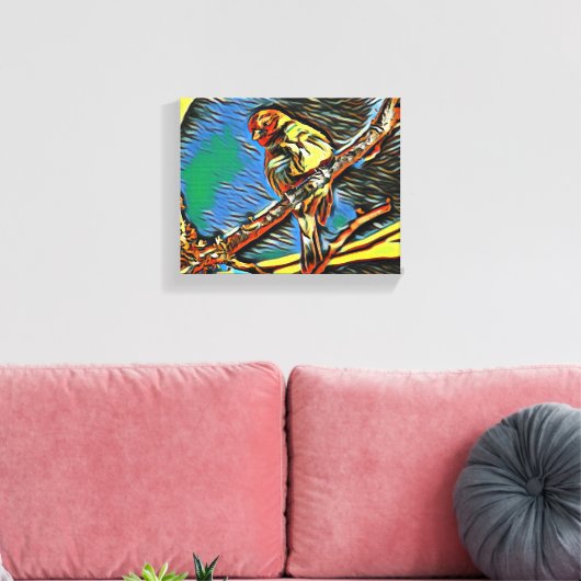 Vlucht van dromen: vogels in beweging canvas afdruk (Insitu (Woonkamer))