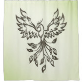 Vlucht van een Phoenix groene douchegordijn (Voorkant)