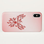 Vlucht van een Phoenix Red op roze Case-Mate iPhone Case (Achterkant (horizontaal))