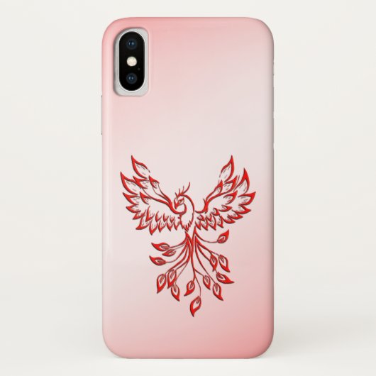 Vlucht van een Phoenix Red op roze Case-Mate iPhone Case (Achterkant)