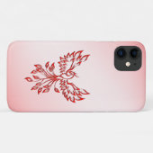 Vlucht van een Phoenix Red op roze Case-Mate iPhone Case (Achterkant (horizontaal))