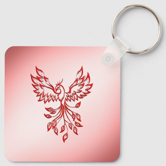Vlucht van een Phoenix Red op roze Sleutelhanger (Achterkant)