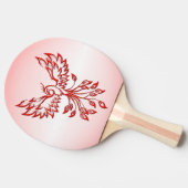 Vlucht van een Phoenix Red Tafeltennisbatje (Zijkant)