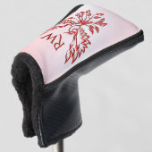 Vlucht van een Phoenix Rode Monogram Golfheadcover (3/4 voorkant)