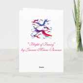 Vlucht van Fancy Wenskaart Kaart (Achterkant)