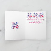 Vlucht van Fancy Wenskaart Kaart (Binnen)