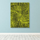 Vlucht van groene rosella abstract drieluik canvas afdruk (Insitu (Houten vloer))