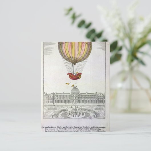 Vlucht van Jacques Charles en Nicholas Robert Briefkaart (Staand voorkant)