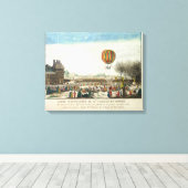 Vlucht van Jacques Charles en Nicholas Robert Canvas Afdruk (Insitu (Houten vloer))