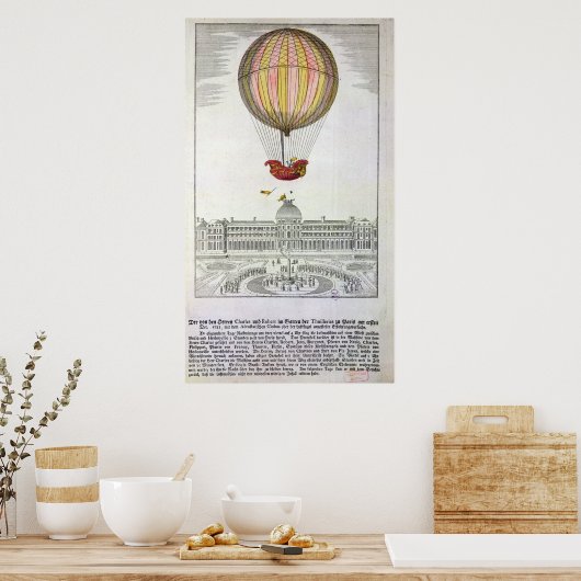 Vlucht van Jacques Charles en Nicholas Robert Poster (Keuken)