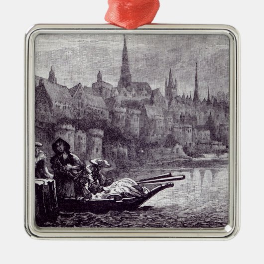Vlucht van King James Metalen Ornament (Voorkant)