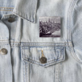 Vlucht van King James Vierkante Button 5,1 Cm (In situ)