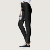 *~* Vlucht van vrijheidsveren op zwart Leggings (Links)