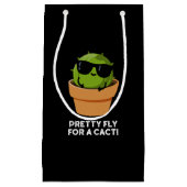  vlucht voor een Cacti Funny Cactus Pun Dark BG Klein Cadeauzakje (Voorkant)