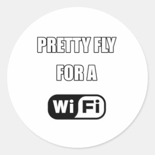 vlucht voor een Wi-Fi Ronde Sticker