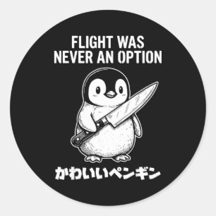 Vlucht was nooit een optie ronde sticker