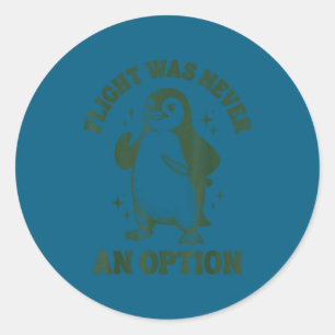 Vlucht was nooit een optie  ronde sticker