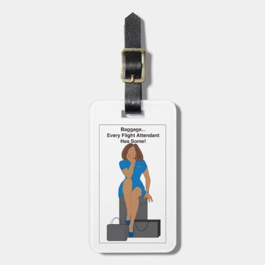 Vluchtaangerichte bagage, Afrikaans-Amerikaans Bagagelabel (Voorkant verticaal)