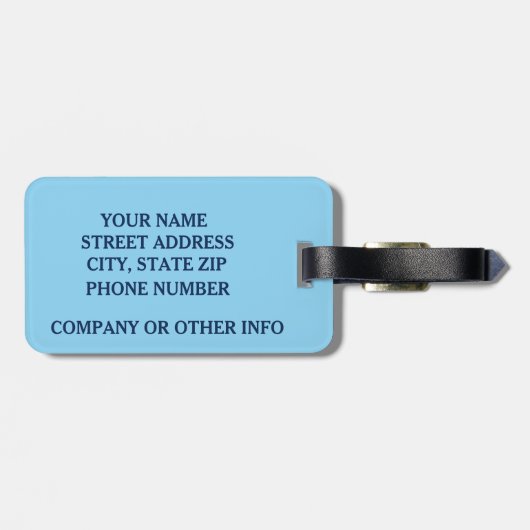 Vluchtaanpiloot: Cute Airplane Pilot Attendent Cus Bagagelabel (Achterkant horizontaal)