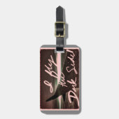 Vluchtaanzicht Ik vlieg met het donkere Bagagelabe Bagagelabel (Voorkant verticaal)