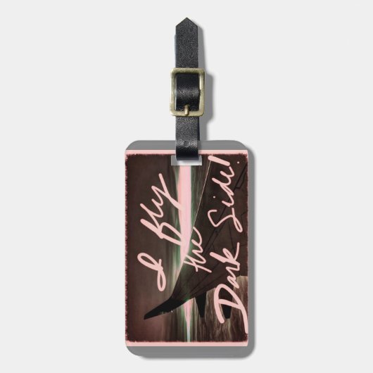 Vluchtaanzicht Ik vlieg met het donkere Bagagelabe Bagagelabel (Voorkant verticaal)