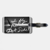 Vluchtaanzicht Ik vlieg met het donkere Bagagelabe Bagagelabel (Achterkant horizontaal)