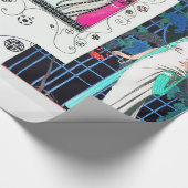 VLUCHTBAAR VOGELS / NACHTE ROOS ART DECO BEAUTY MO CADEAUPAPIER (Hoek)