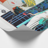 VLUCHTBAAR VOGELS / NACHTE ROOS ART DECO BEAUTY MO CADEAUPAPIER (Hoek)