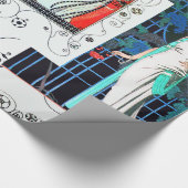 VLUCHTBAAR VOGELS / NACHTE ROOS ART DECO BEAUTY MO CADEAUPAPIER (Hoek)