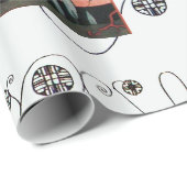 VLUCHTBAAR VOGELS / NACHTE ROOS ART DECO BEAUTY MO CADEAUPAPIER (Rol Hoek)