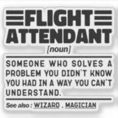Vluchtbediende Noun Vliegtuig Luchtvaart Liefhebbe Sticker (Voorkant)