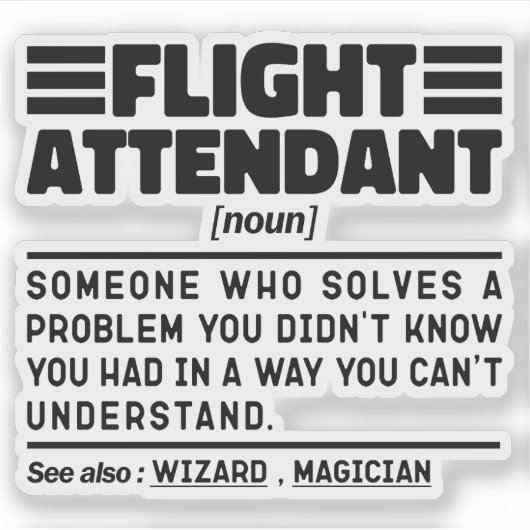 Vluchtbediende Noun Vliegtuig Luchtvaart Liefhebbe Sticker (Voorkant)
