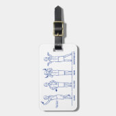Vluchtbegeleidend Bagagelabel (Voorkant verticaal)