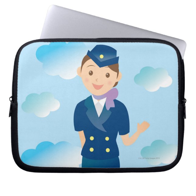 Vluchtbegeleider Laptop Sleeve (Voorkant)