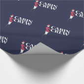 Vluchtbegeleider met typografie van cabinepersonee cadeaupapier (Hoek)