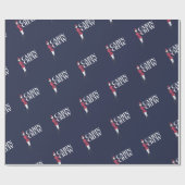 Vluchtbegeleider met typografie van cabinepersonee cadeaupapier (Vlak)