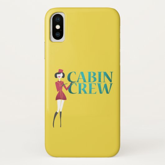 Vluchtbegeleider met typografie van cabinepersonee Case-Mate iPhone case (Achterkant)