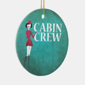 Vluchtbegeleider met typografie van cabinepersonee keramisch ornament (Rechts)