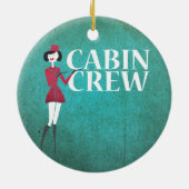 Vluchtbegeleider met typografie van cabinepersonee keramisch ornament (Achterkant)