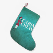 Vluchtbegeleider met typografie van cabinepersonee kleine kerstsok (Voorkant (Hangend))