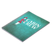 Vluchtbegeleider met typografie van cabinepersonee notitieboek (Linkerzijde)