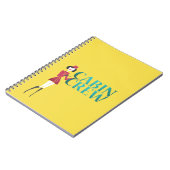 Vluchtbegeleider met typografie van cabinepersonee notitieboek (Linkerzijde)