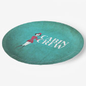 Vluchtbegeleider met typografie van cabinepersonee papieren bordje (Gekanteld)